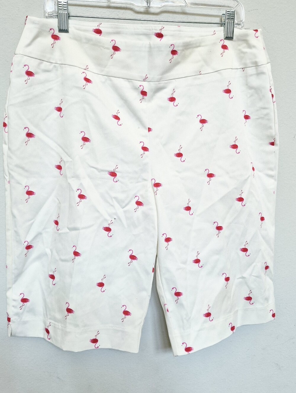 COUNTERPARTS White Flamingo Print Women's Shorts Size 12